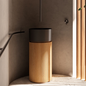 Håndvask med underskab i træ